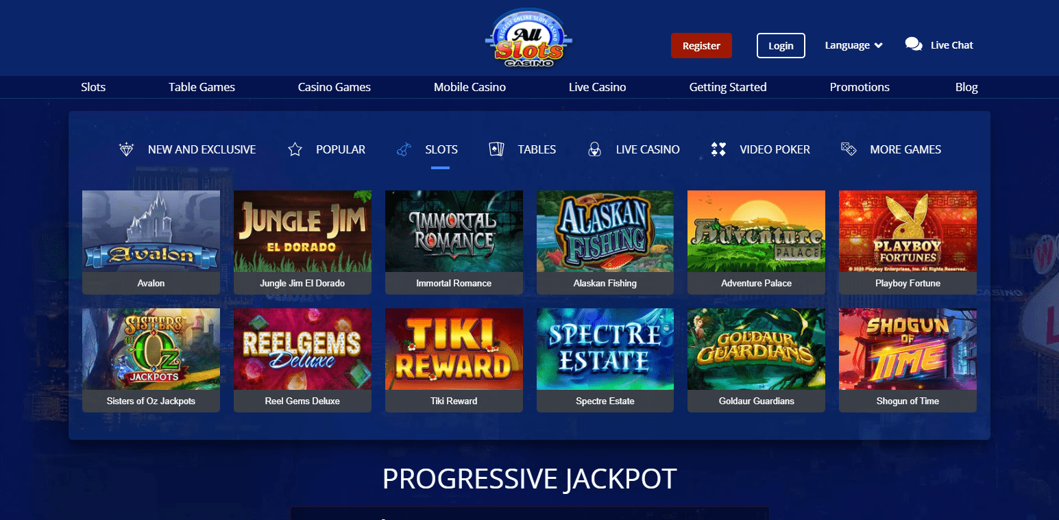 AllSlots Casino Gaming Selection