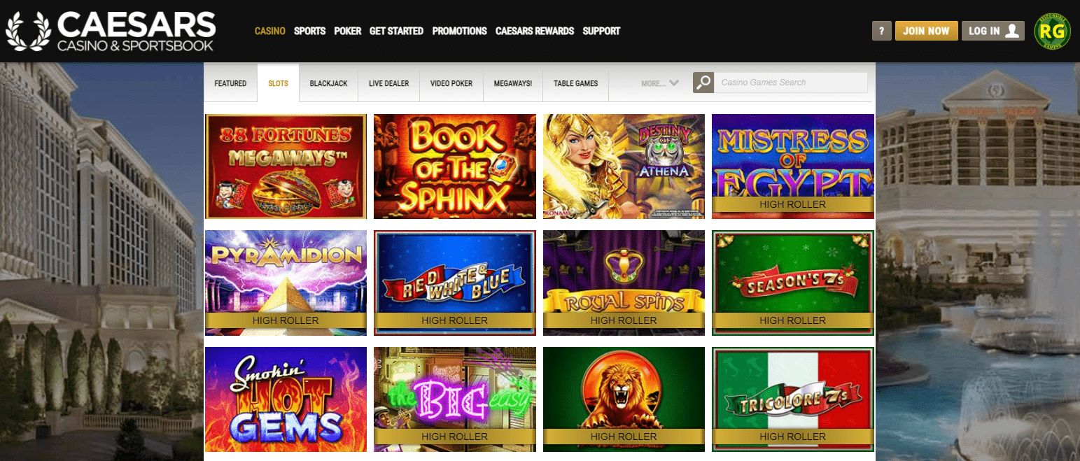 Caesar Casino Gaming Selection