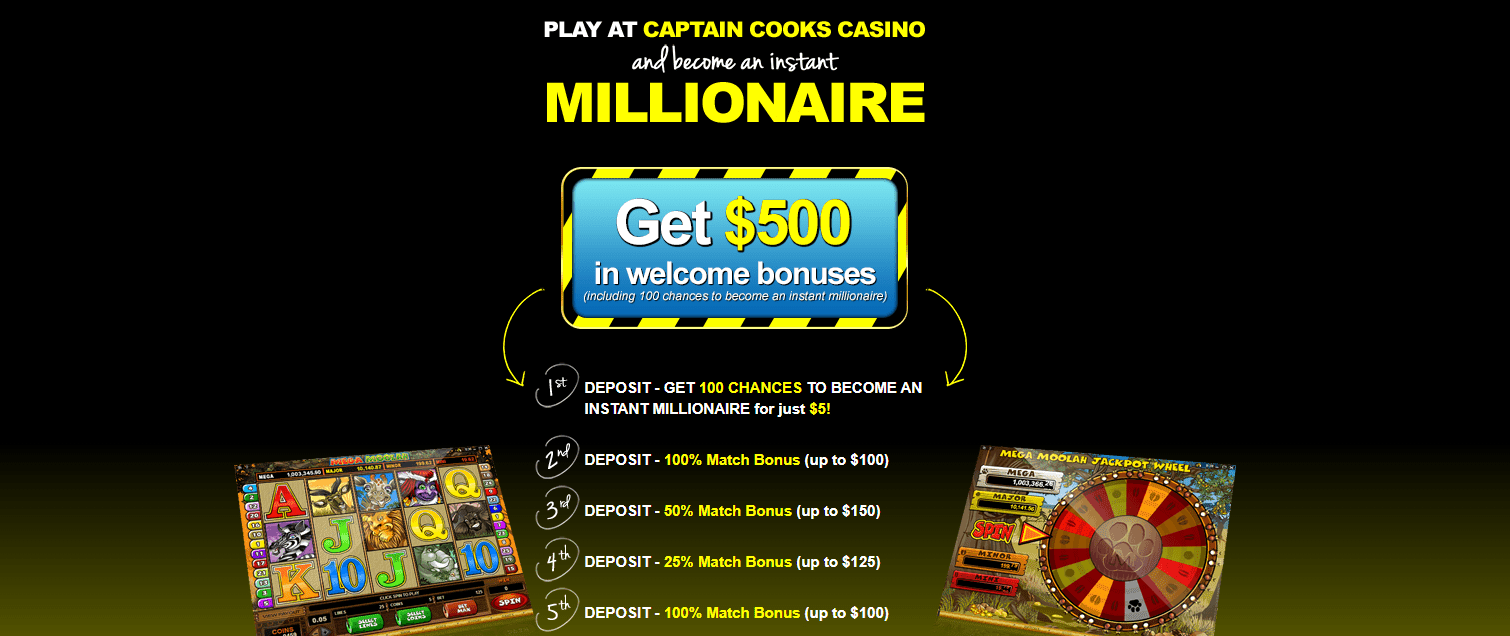 Captain Cooks Casino Bonuses